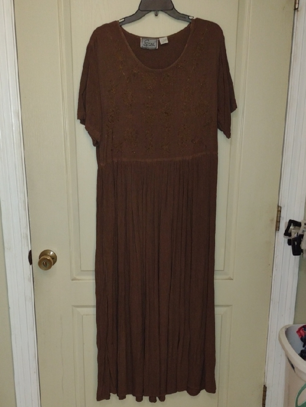 Sigrid Olsen Brown Short Sleeve Maxi Dress